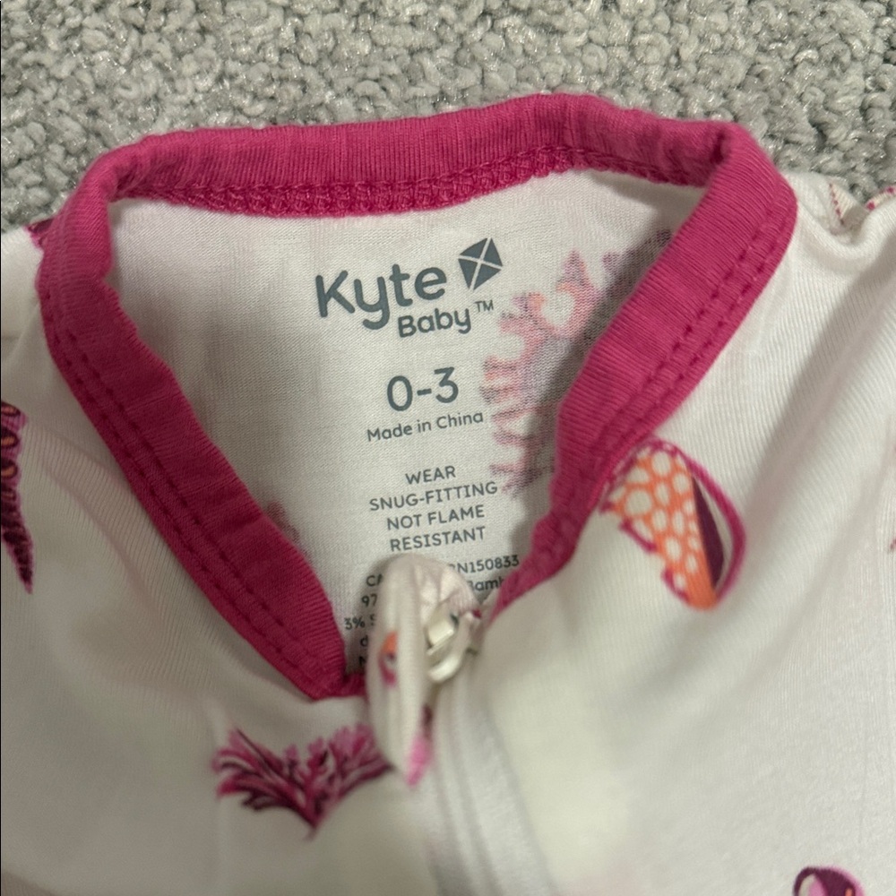 Kyte BABY Pink Trim Romper - Picture 2 of 3